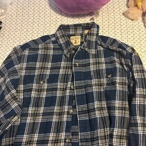 Red Head Navy and White Plaid Flannel Men's Shirt Not Worn
